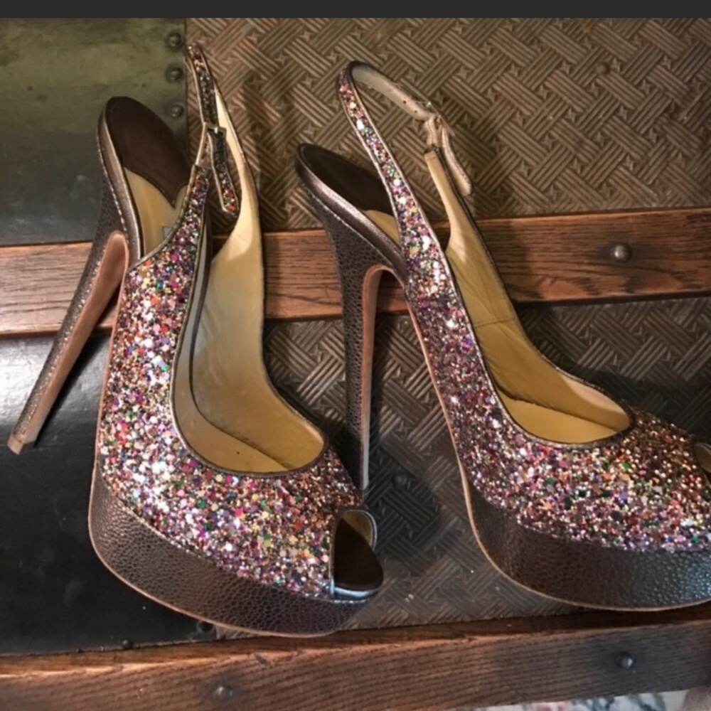 Jimmy choo sparkle heels pink